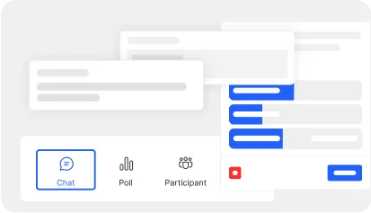  Inbuilt Chat & Polls