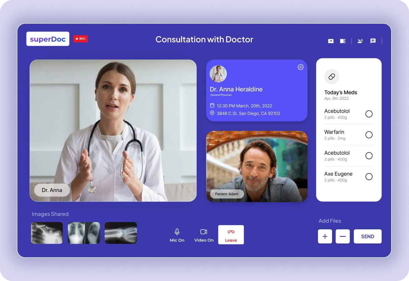 telehealth screenshot